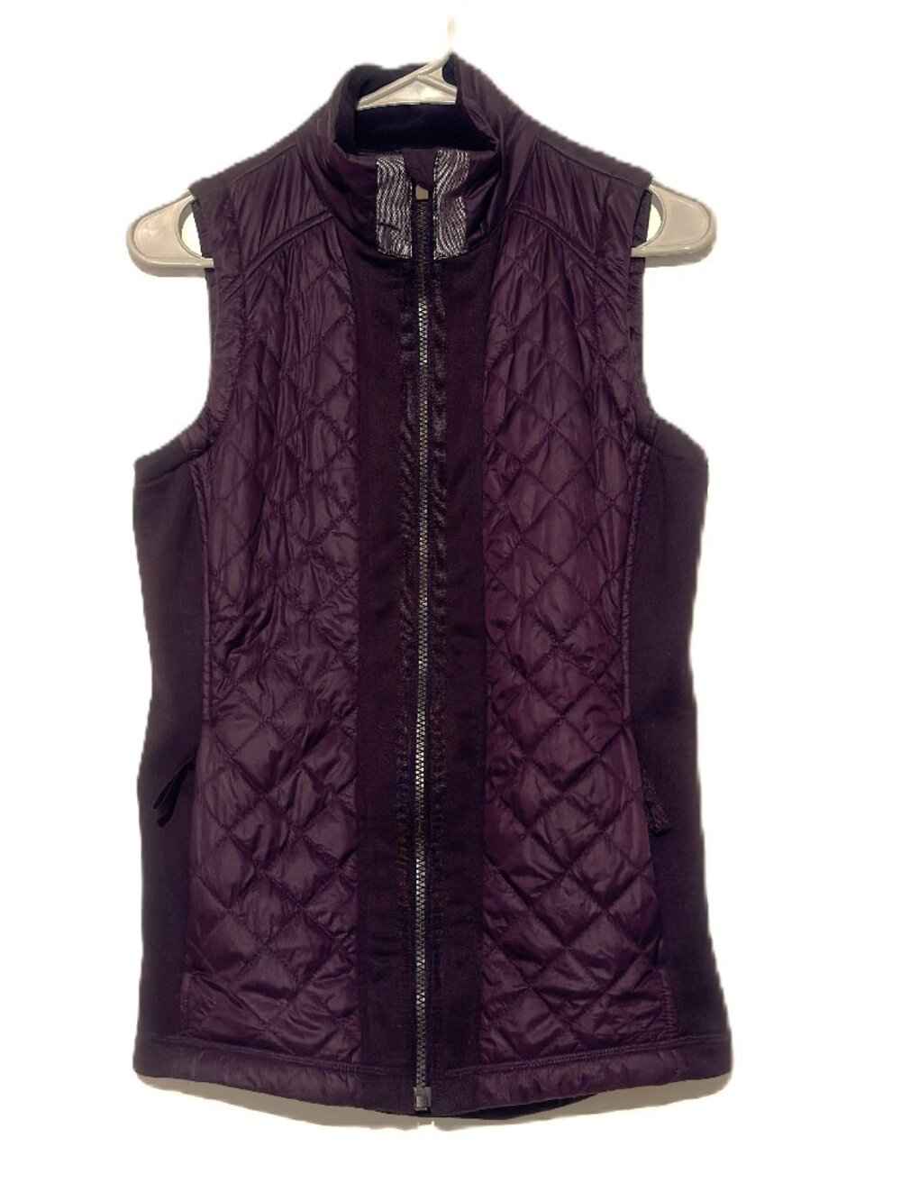 Athleta Rock Springs Quilted Vest S EUC Plum Purple